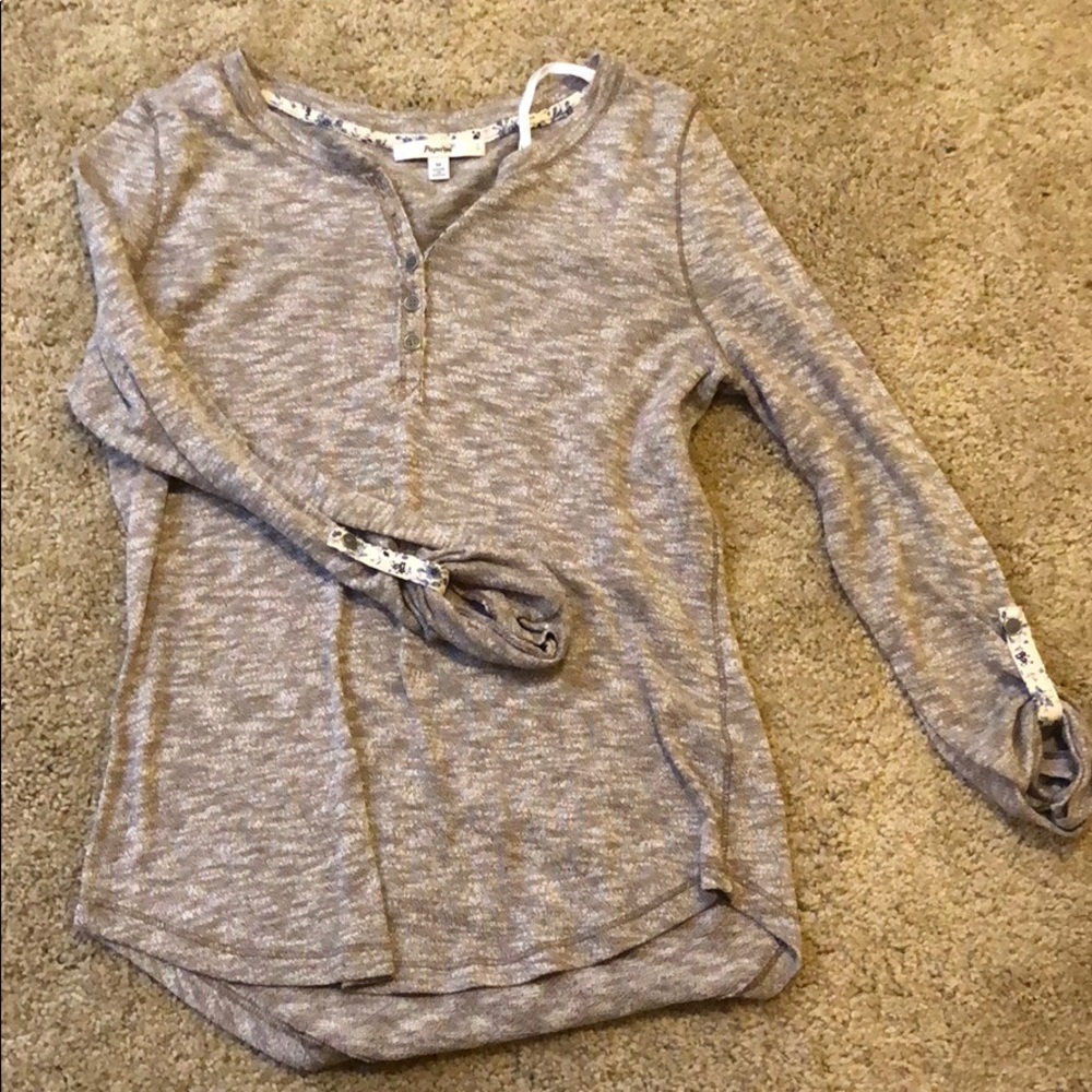 Papaya 3/4 quarter sleeve top